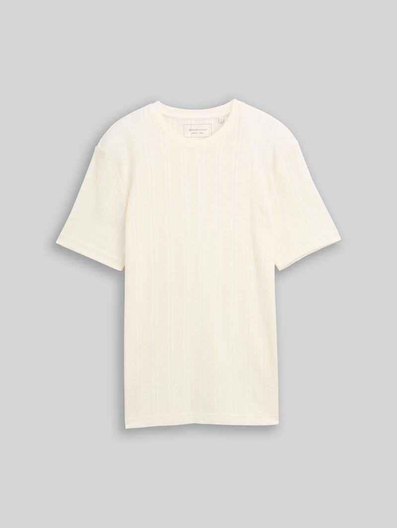 Tom Tailor T-Shirt aus Baumwolle - Wool White