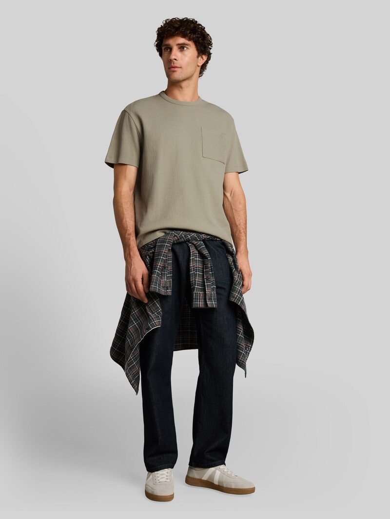 Tom Tailor Relaxed Fit T-Shirt mit Brusttasche - Dark Sage Green