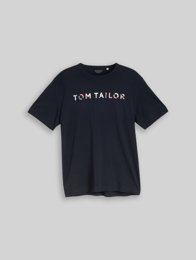 Tom Tailor T-Shirt mit Print - Sky Captain Blue