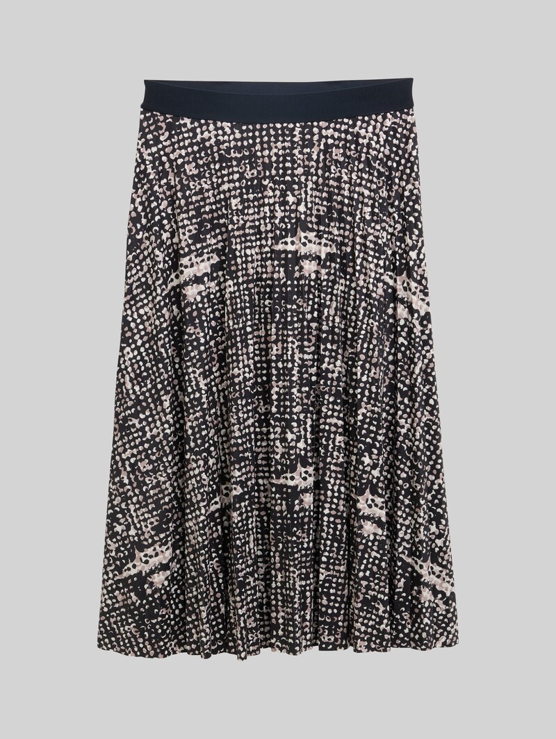Tom Tailor Plissee Midi-Rock - Navy Abstract Dot Design