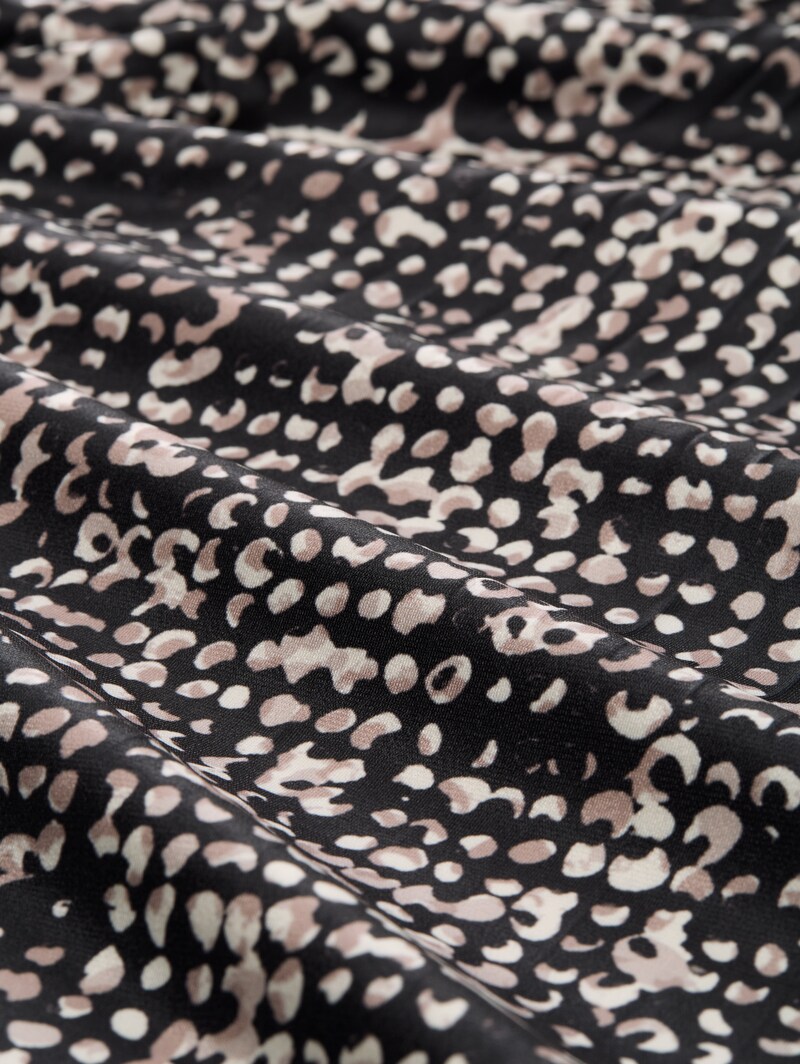 Tom Tailor Plissee Midi-Rock - Navy Abstract Dot Design