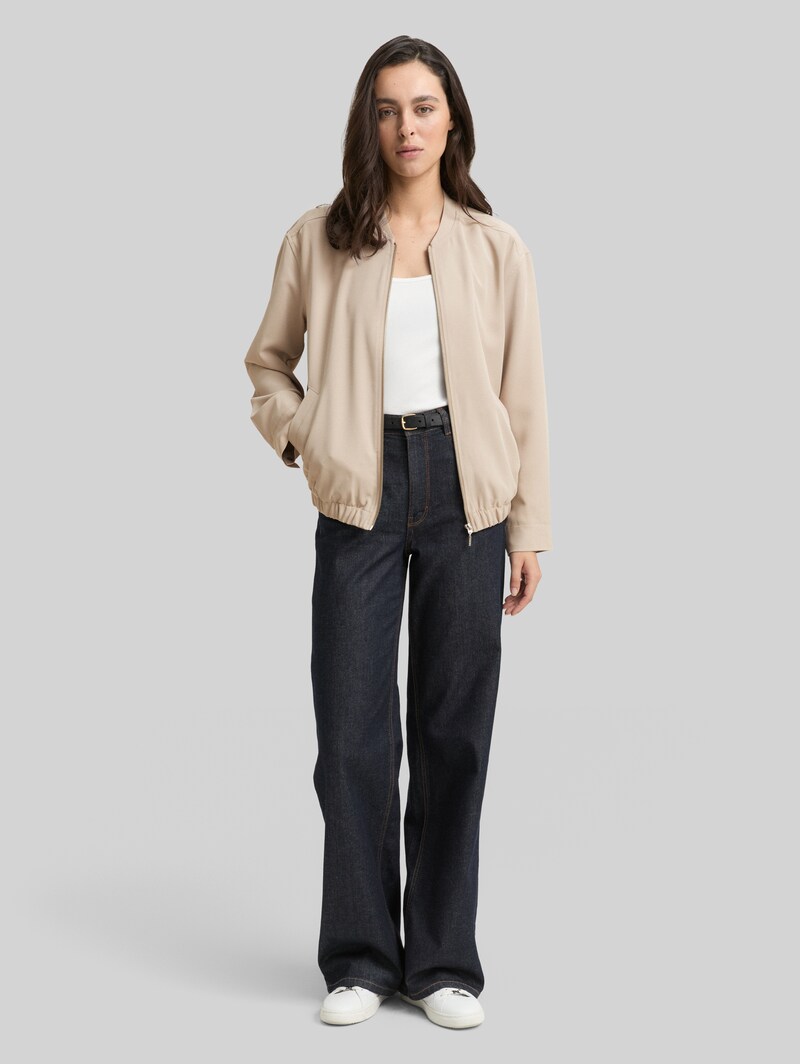 Tom Tailor Loose Fit Blouson Jacke - Soft Taupe Grey