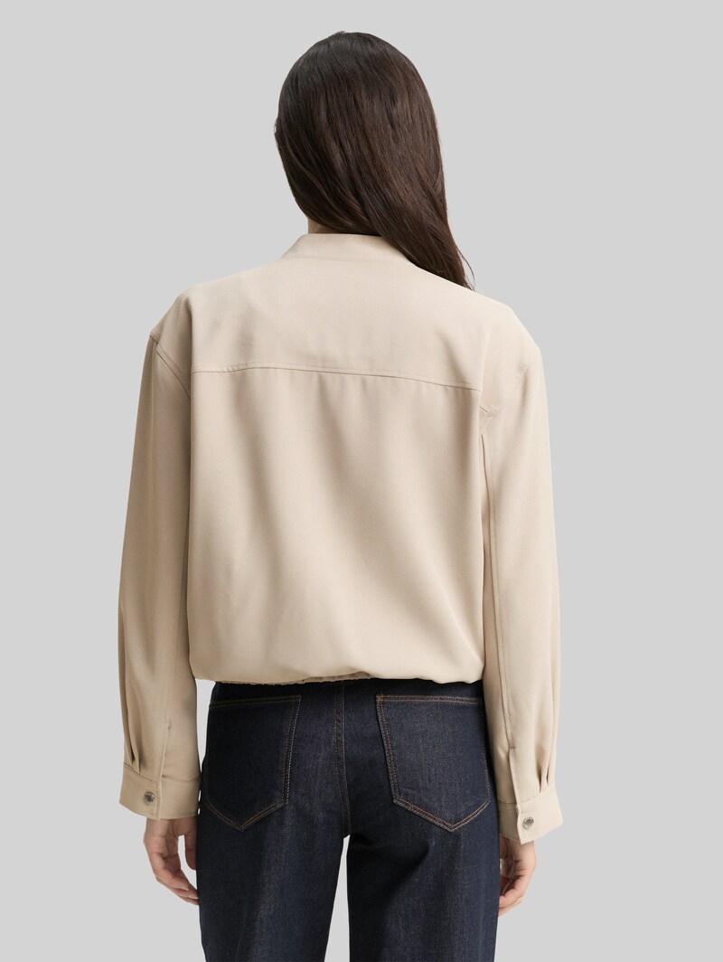 Tom Tailor Loose Fit Blouson Jacke - Soft Taupe Grey