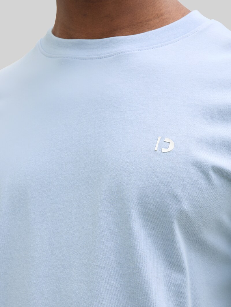 Tom Tailor Basic T-Shirt mit Logo-Print - Brunnera Blue