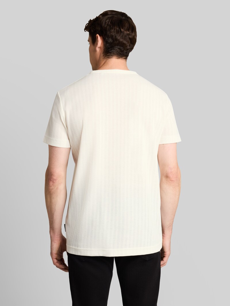 Tom Tailor T-Shirt mit Waffelstruktur - Gardenia White