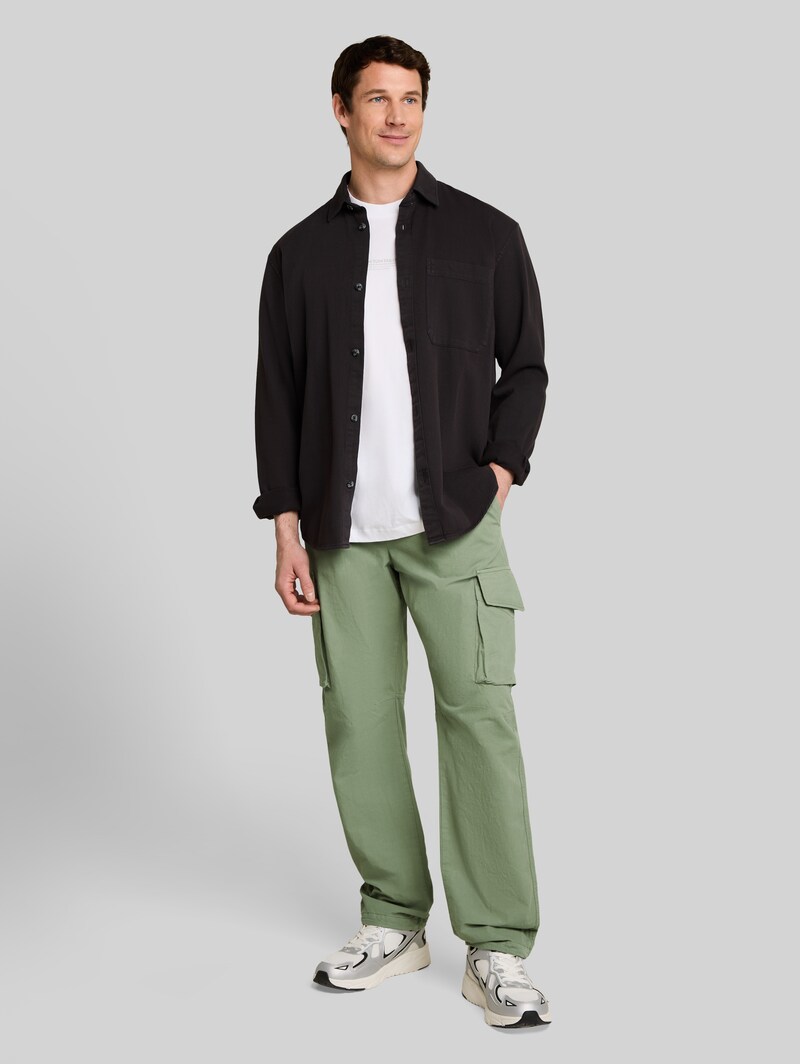 Tom Tailor TTLOOSE Cargo Hose aus Baumwolle - Sea Spray Tom Tailor TTLOOSE Cargo Hose aus Baumwolle - Sea Spray