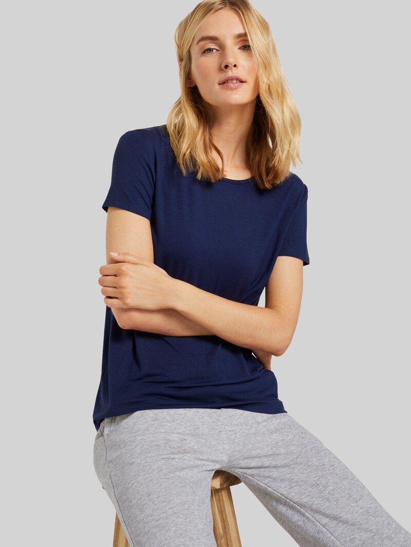 Tom Tailor Pyjama-T-Shirt - Dark Blue Uni