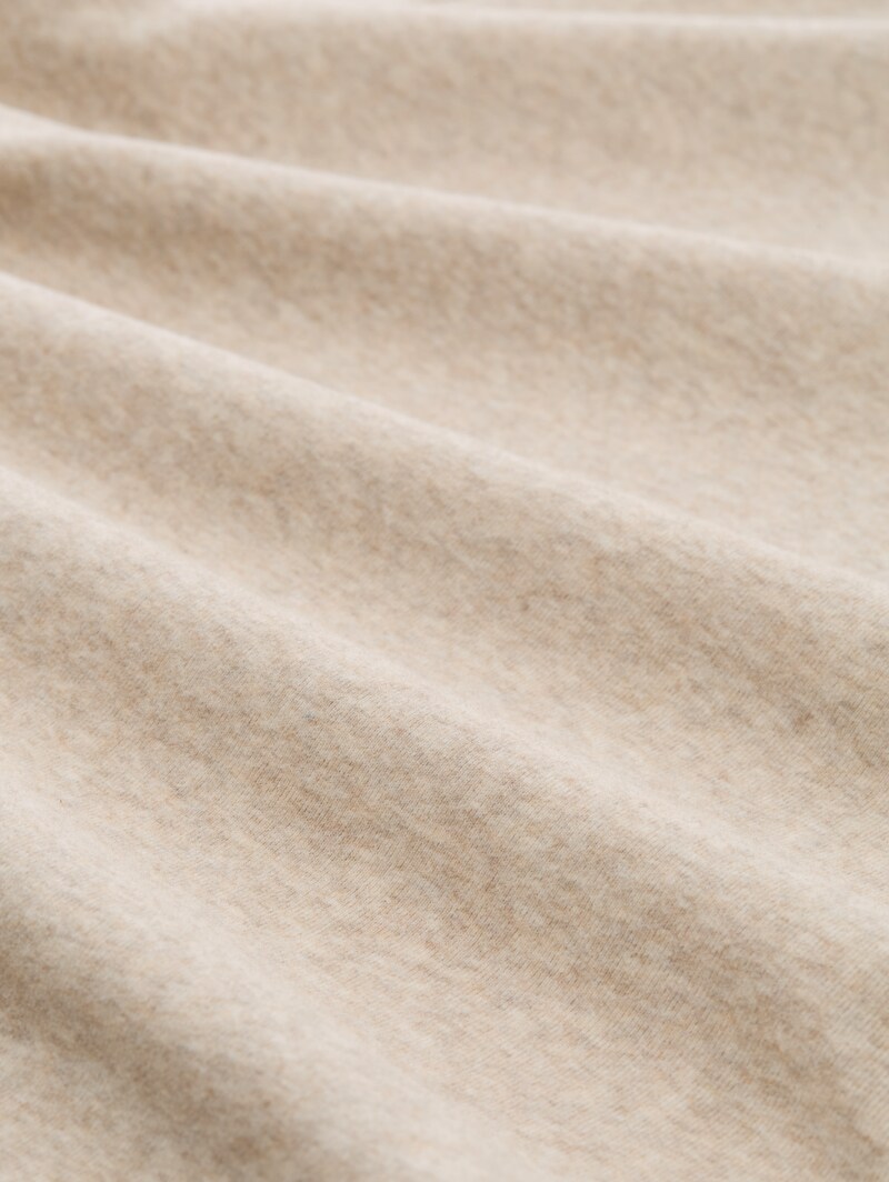 Tom Tailor Langarmshirt mit Raffärmeln - Cosy Beige Melange