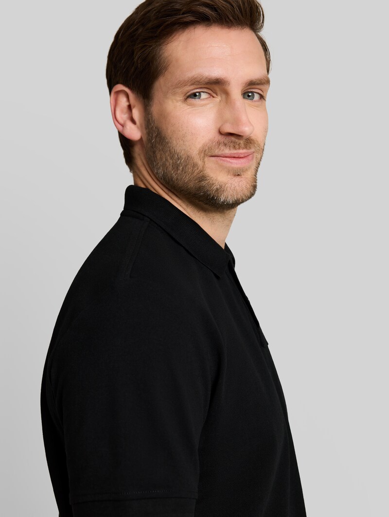 Tom Tailor Piqué Poloshirt mit Logo-Stickerei - Black