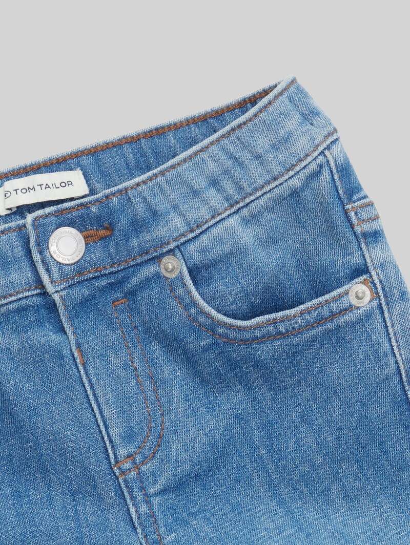 Tom Tailor Treggings Jeans mit Stretch - Used Mid Stone Blue Denim
