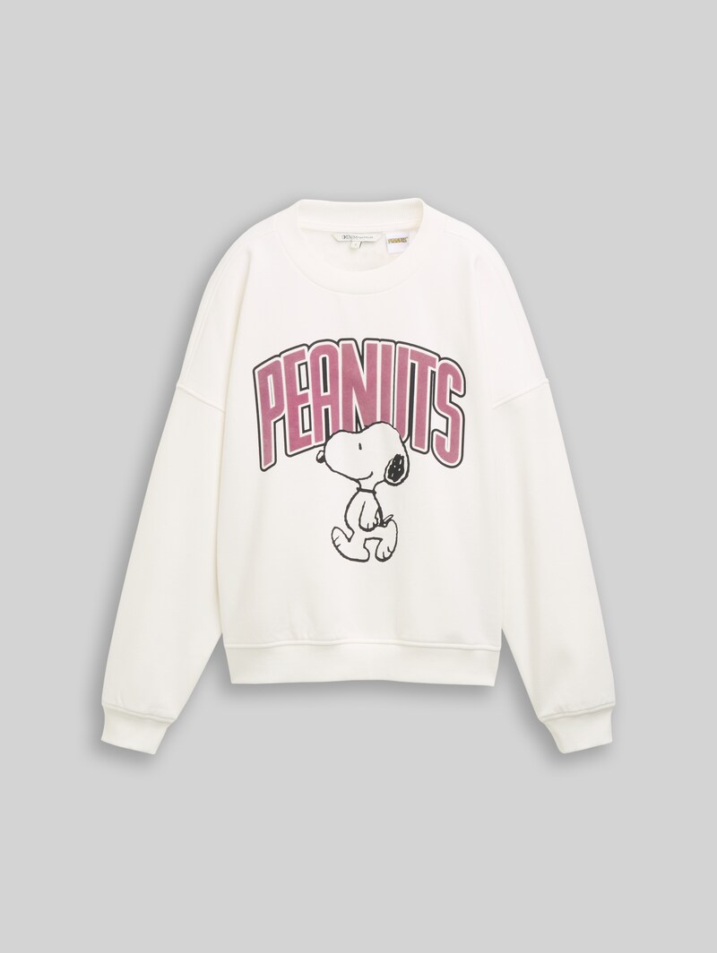 Tom Tailor Sweatshirt mit Snoopy-Print - Off White