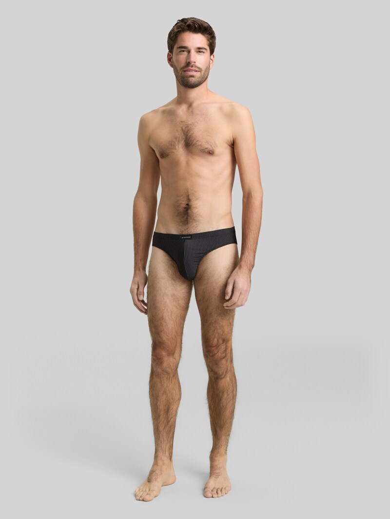 Tom Tailor Slips aus Baumwolle im 2er-Pack - Black-dark-stripes