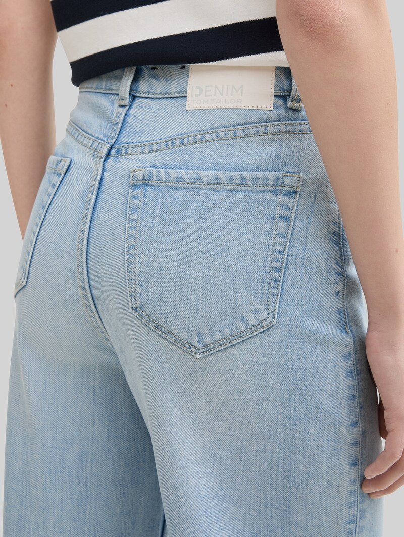 Tom Tailor TTLINOU WIDE Jeans - Clean Light Stone Blue Denim