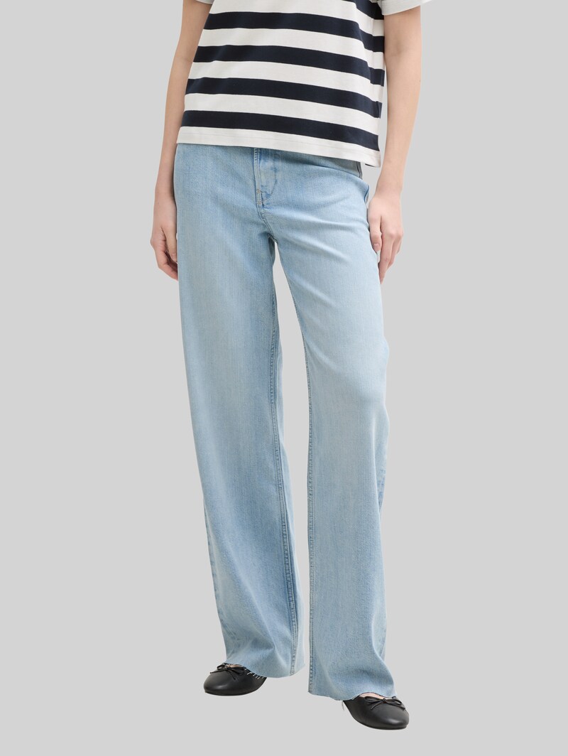 Tom Tailor TTLINOU WIDE Jeans - Clean Light Stone Blue Denim