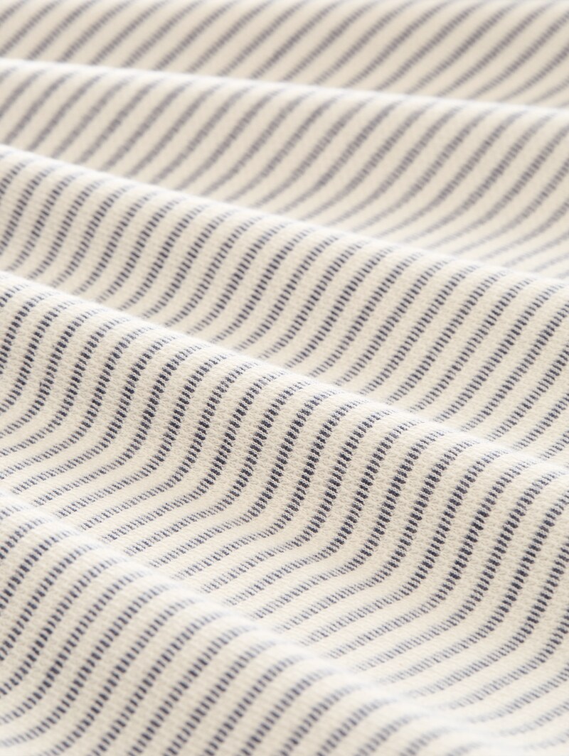 Tom Tailor Langarmshirt mit Streifenmuster - Offwhite Structured Stripe