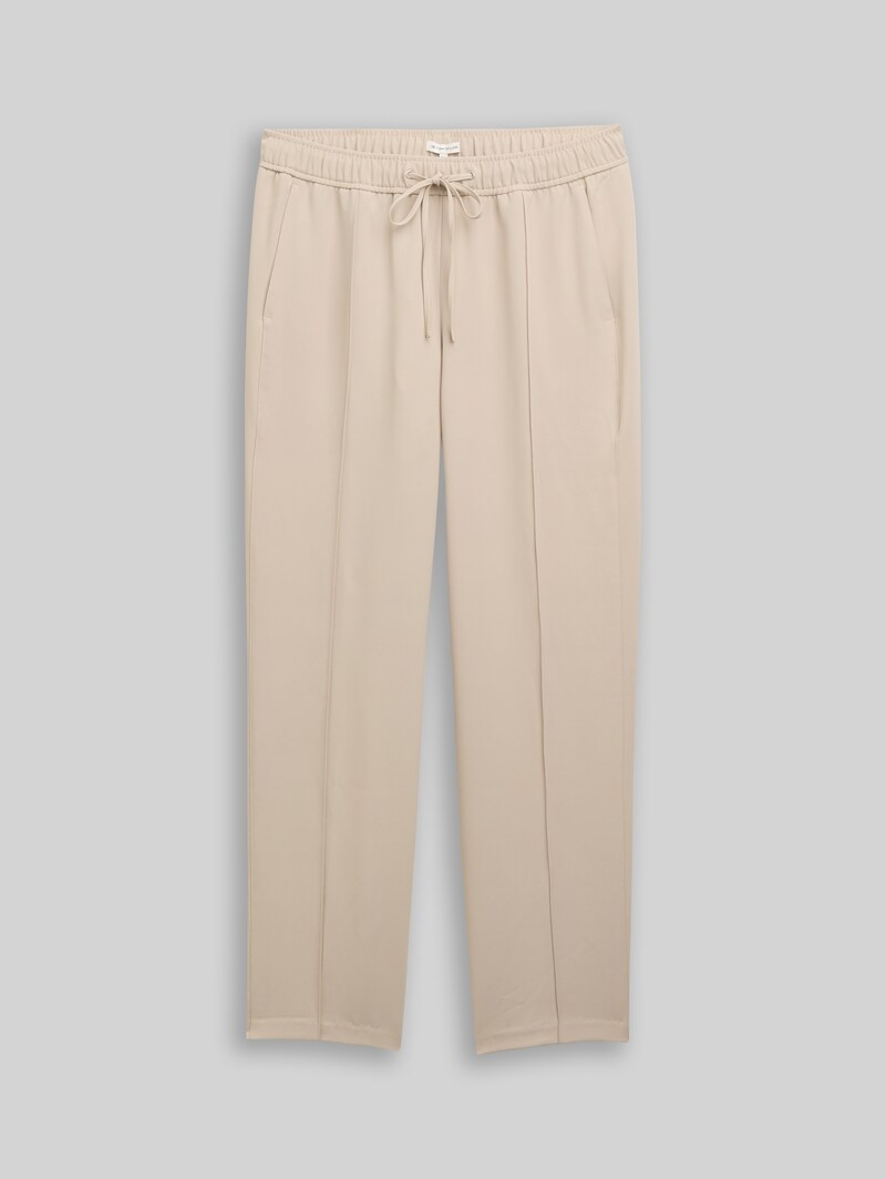 Tom Tailor Loose Straight Hose - Soft Taupe Grey