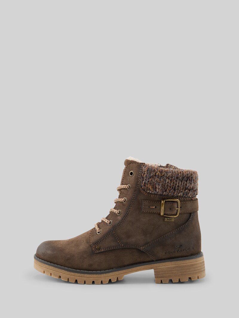 Tom Tailor Wasserfeste Stiefel mit Schnallen-Detail - Brown