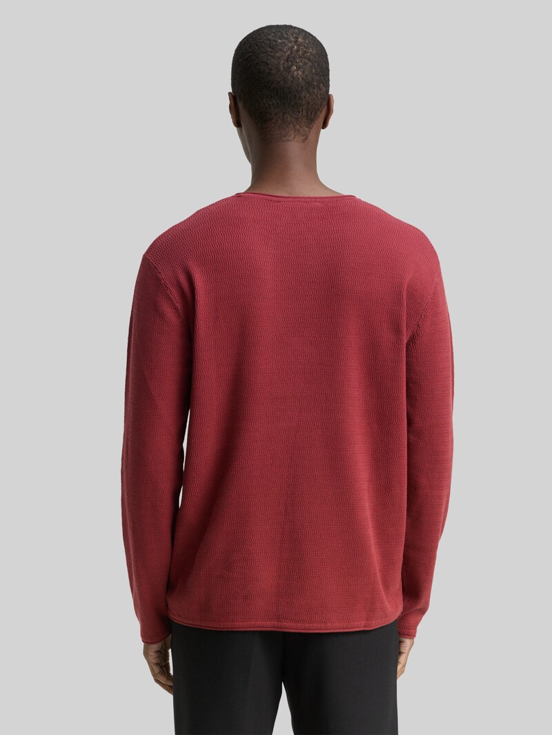 Tom Tailor Strickpullover aus Baumwolle - Burnt Russet