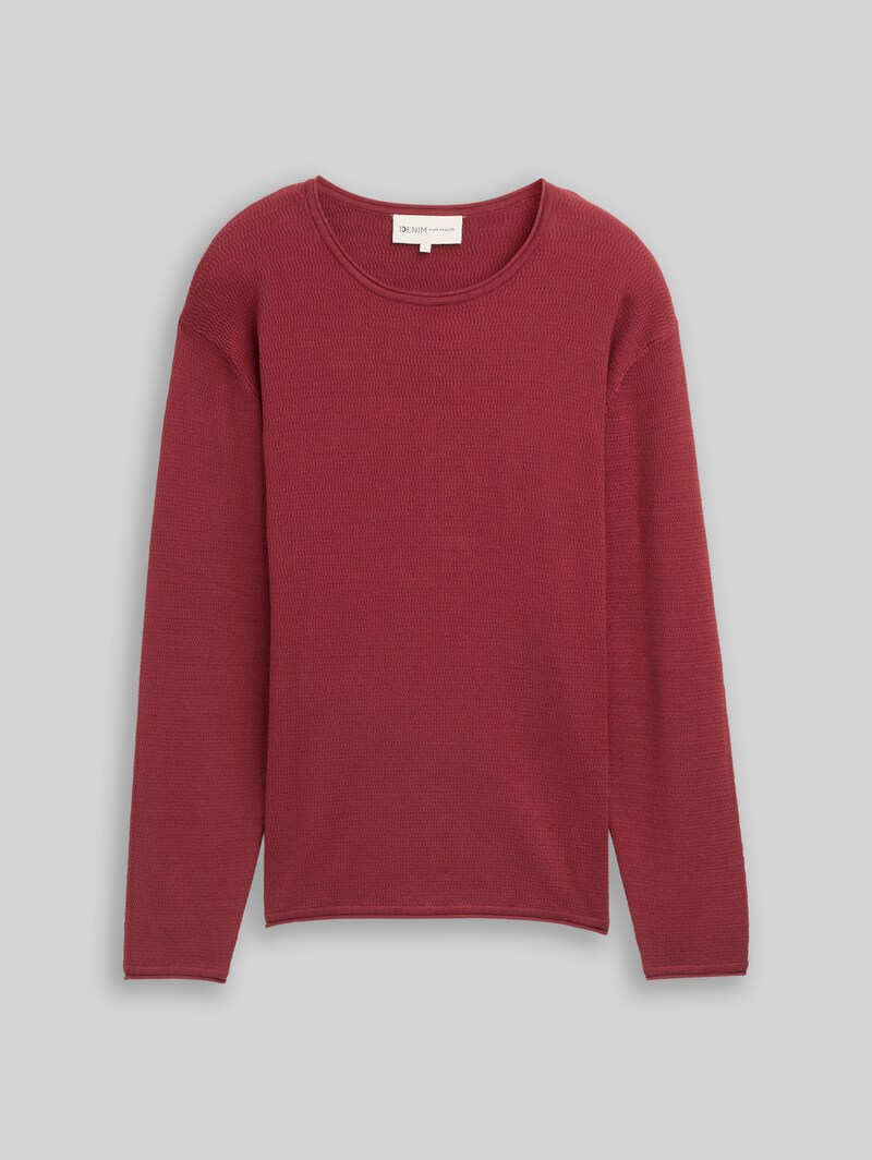 Tom Tailor Strickpullover aus Baumwolle - Burnt Russet