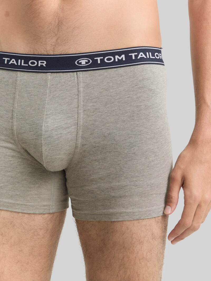 Tom Tailor Mittellange Boxershorts im 3er-Pack - Navy-melange-white