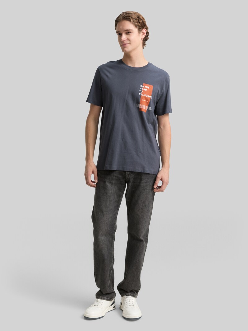 Tom Tailor T-Shirt mit Print - Urban Medium Grey