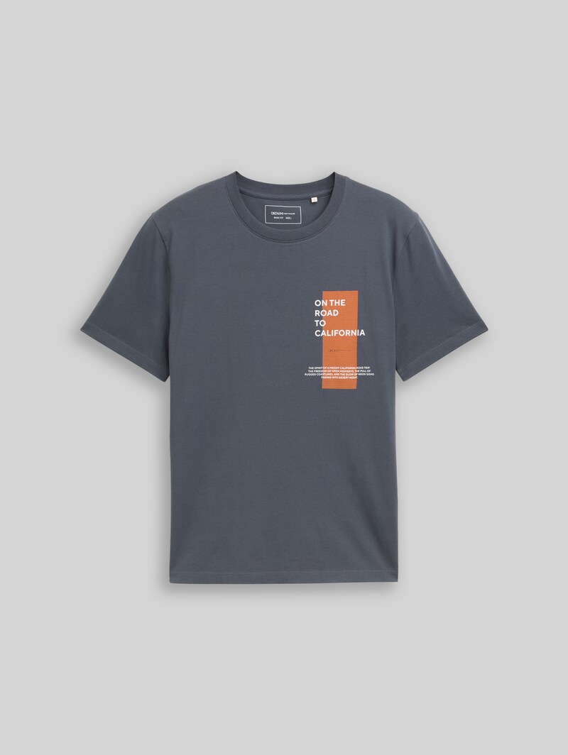 Tom Tailor T-Shirt mit Print - Urban Medium Grey