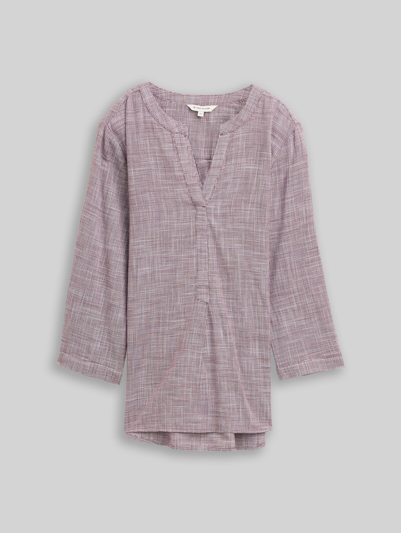 Tom Tailor Bluse aus Baumwolle - Bordeaux Red