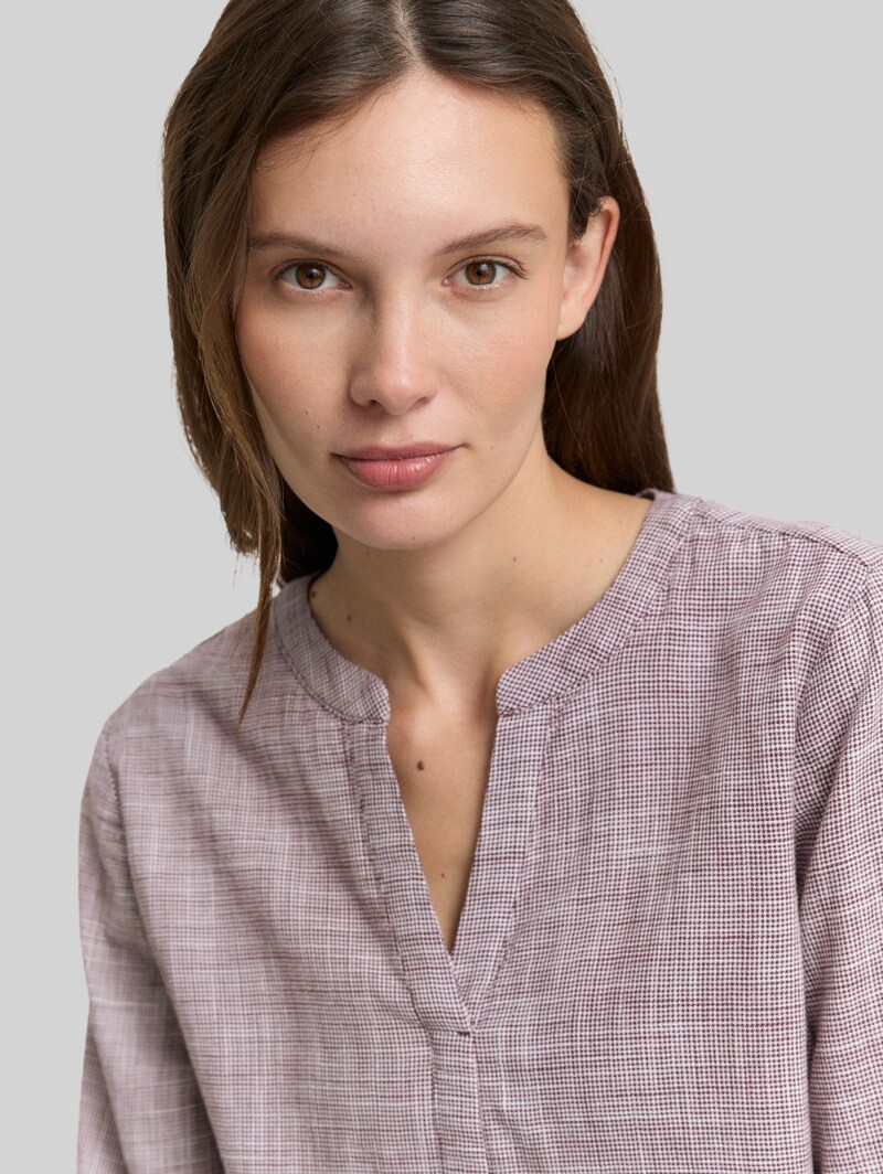 Tom Tailor Bluse aus Baumwolle - Bordeaux Red