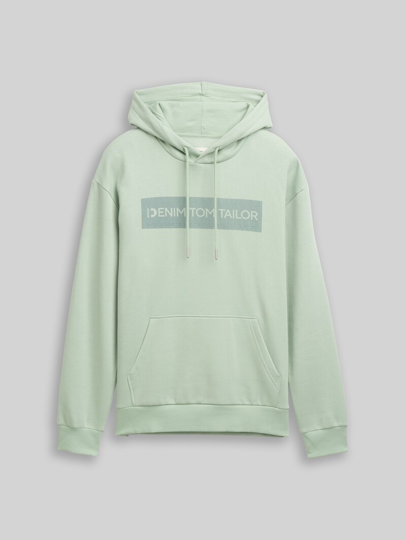Tom Tailor Hoodie Sweatshirt mit Print - Fresh Mint Green