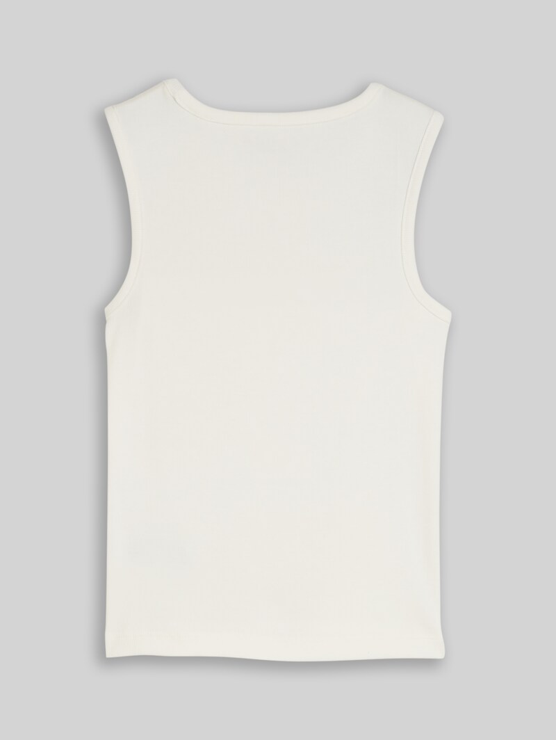 Tom Tailor Basic Ripp Top - Whisper White Tom Tailor Basic Ripp Top - Whisper White