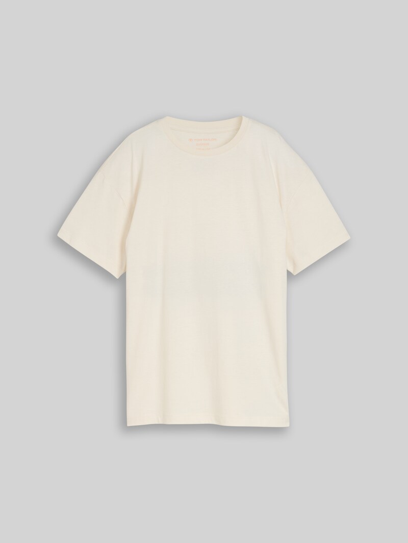 Tom Tailor Oversize T-Shirt mit Rückenprint - Wool White