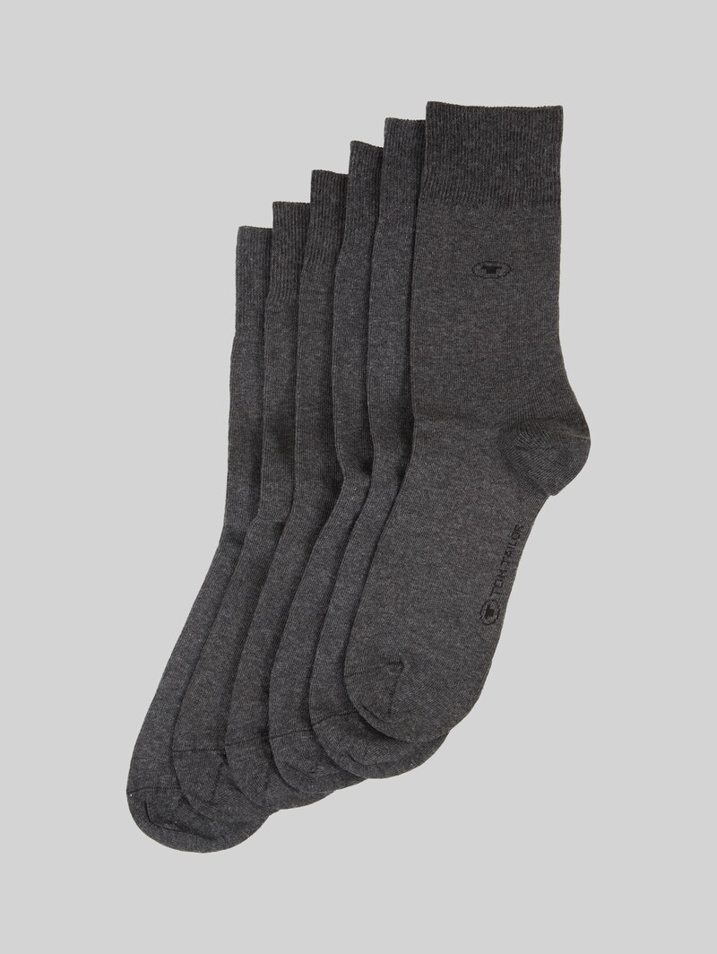 Tom Tailor Socken im 6er-Pack - Anthracite Melange