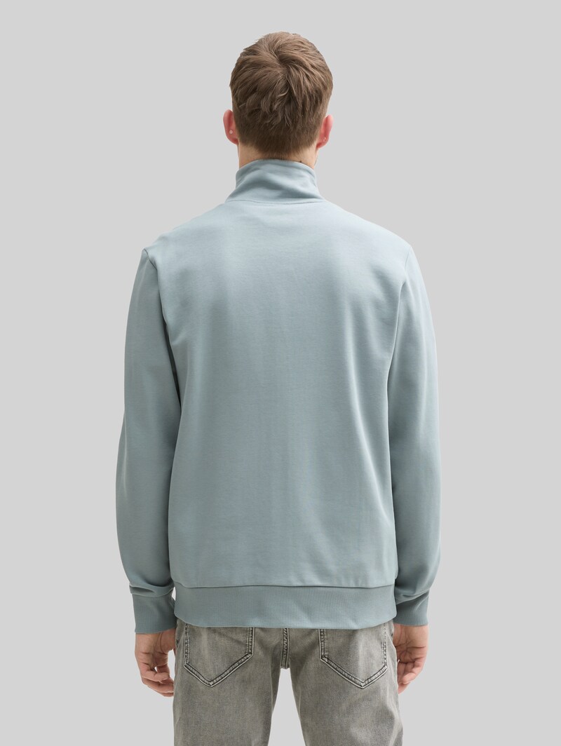 Tom Tailor Sweatjacke mit Stehkragen - Grey Mint