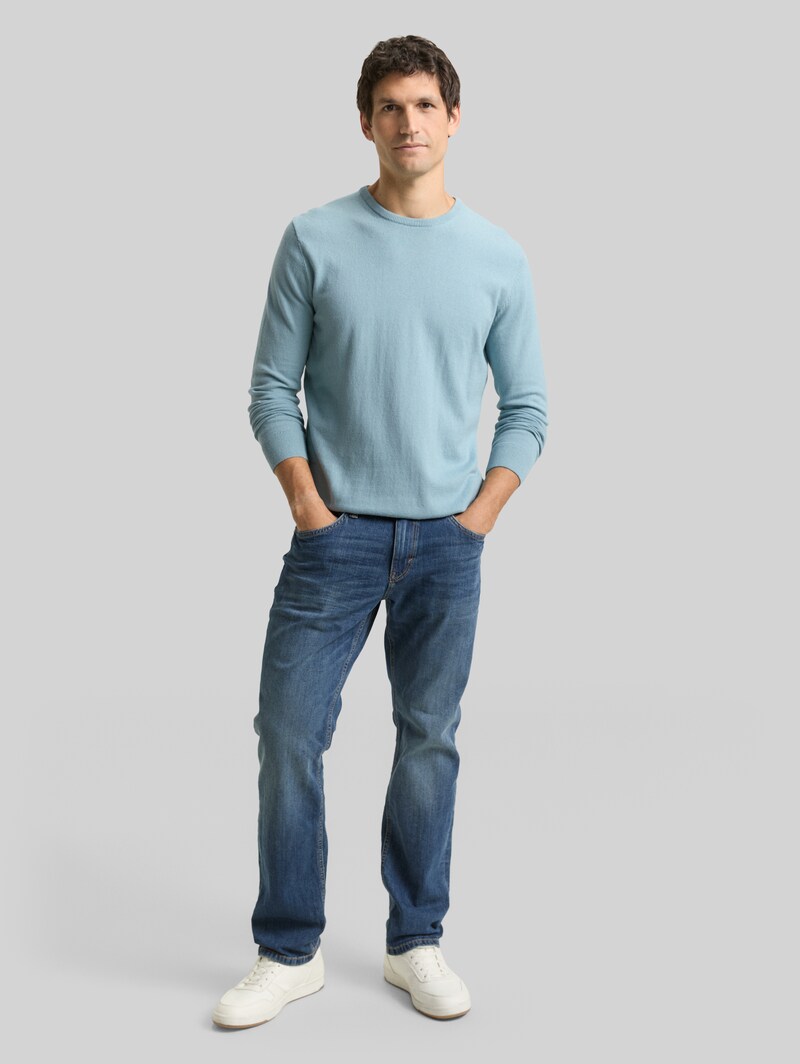 Tom Tailor Basic Strickpullover aus Baumwolle - Tourmaline