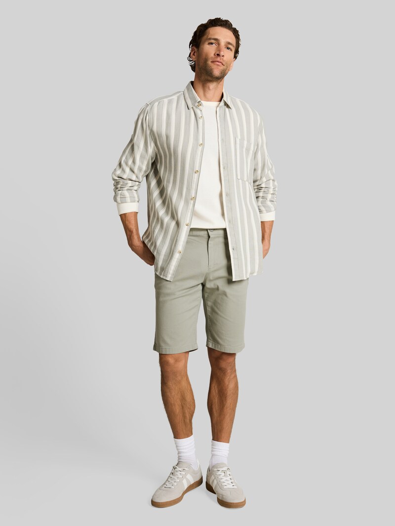 Tom Tailor TTSLIM Chino Shorts - Greyish Shadow Olive