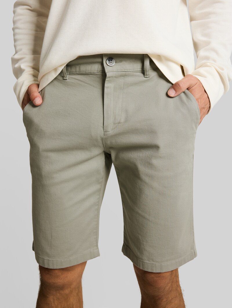 Tom Tailor TTSLIM Chino Shorts - Greyish Shadow Olive