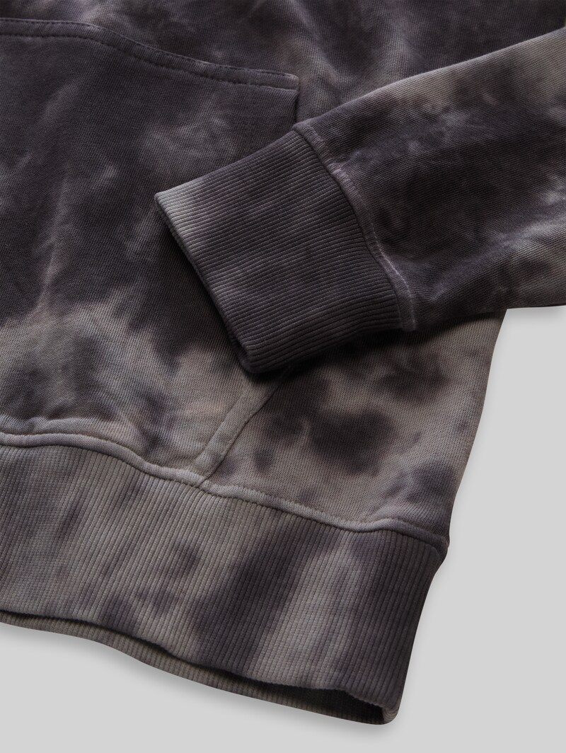 Tom Tailor Hoodie Sweatshirt mit Batikmuster - Dark Grey Tie Dye
