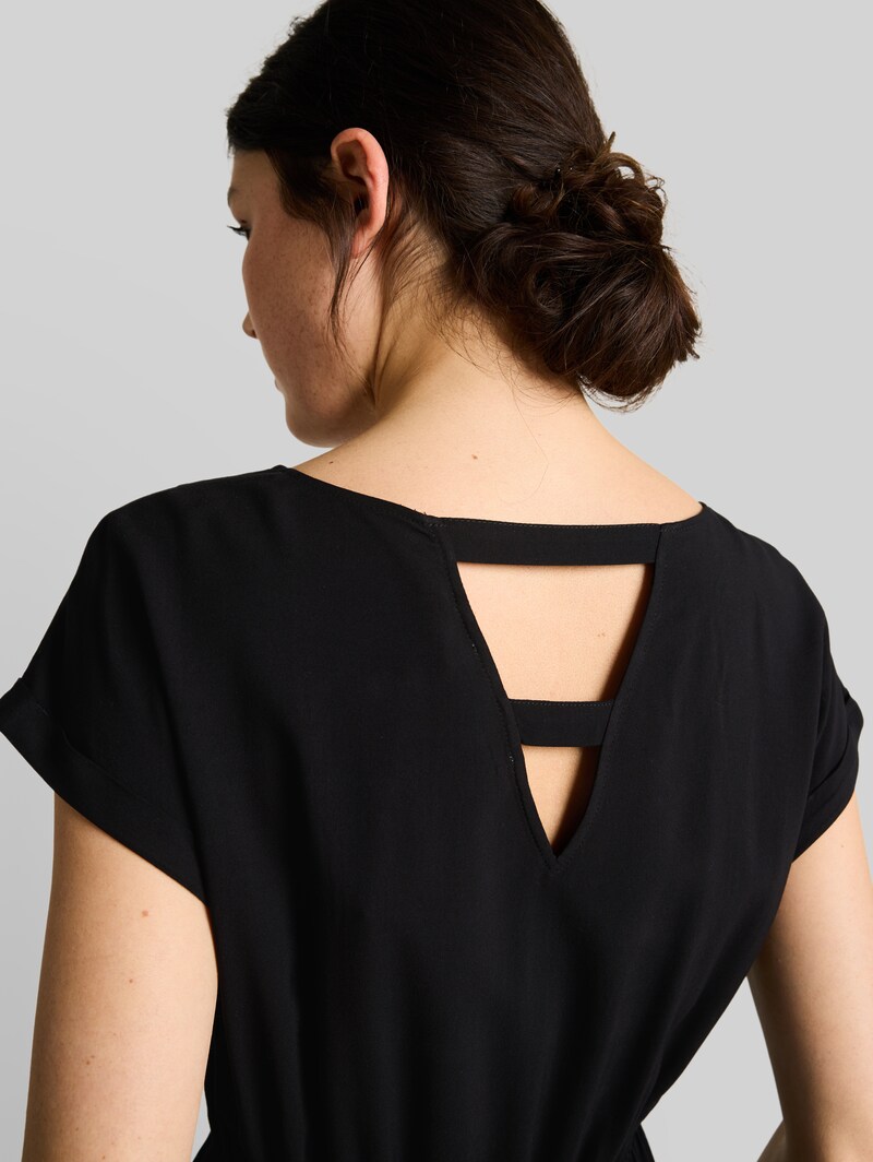 Tom Tailor Mini-Kleid mit Schleifen-Detail - Deep Black