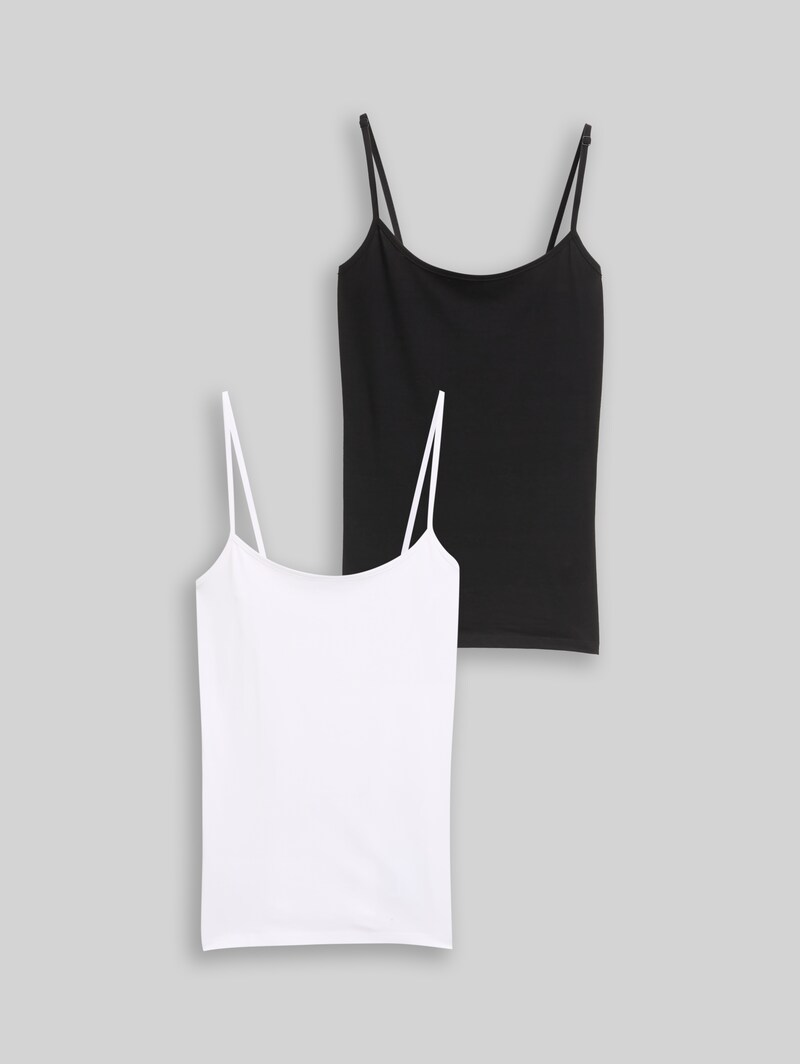Tom Tailor Basic Top im 2er-Pack - Deep Black