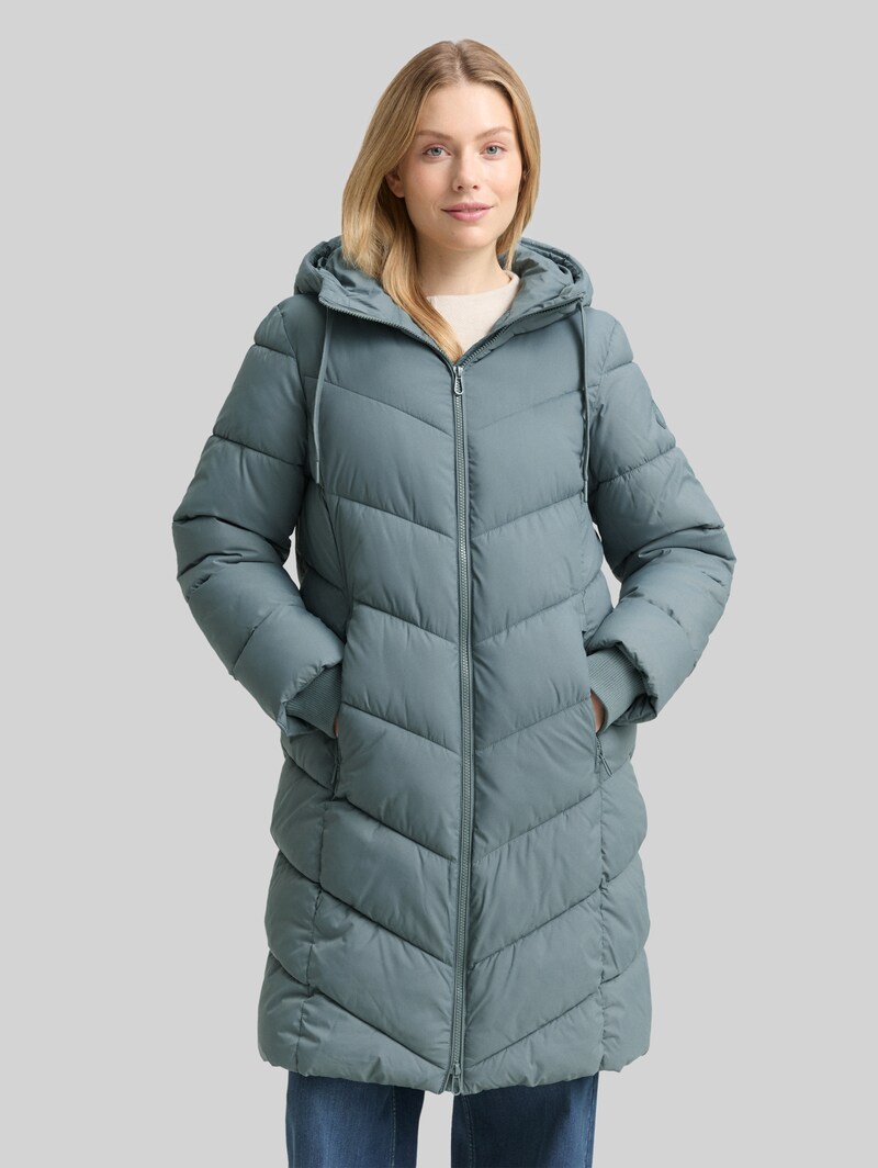 Tom Tailor Puffer-Mantel mit Kapuze - Trooper Green Tom Tailor Puffer-Mantel mit Kapuze - Trooper Green