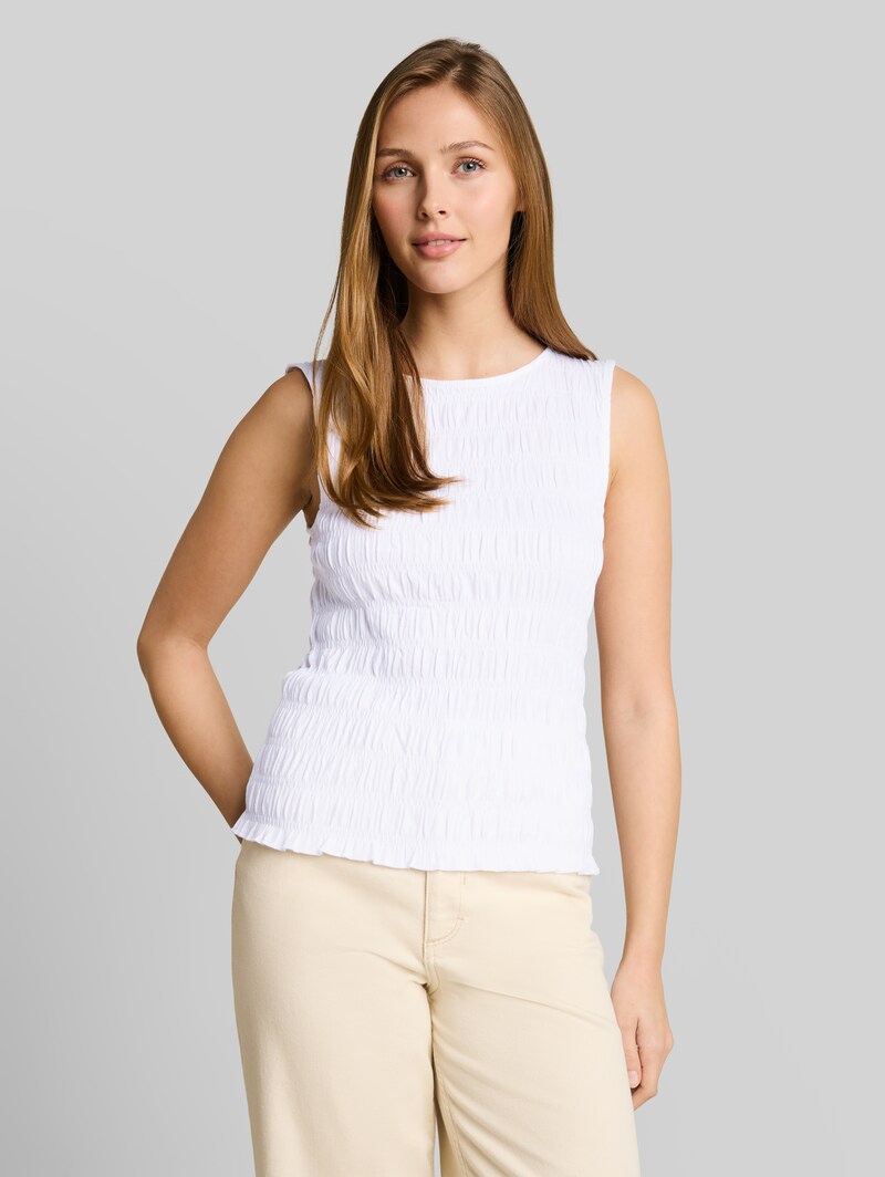 Tom Tailor Smock Top mit Stretch - White Tom Tailor Smock Top mit Stretch - White