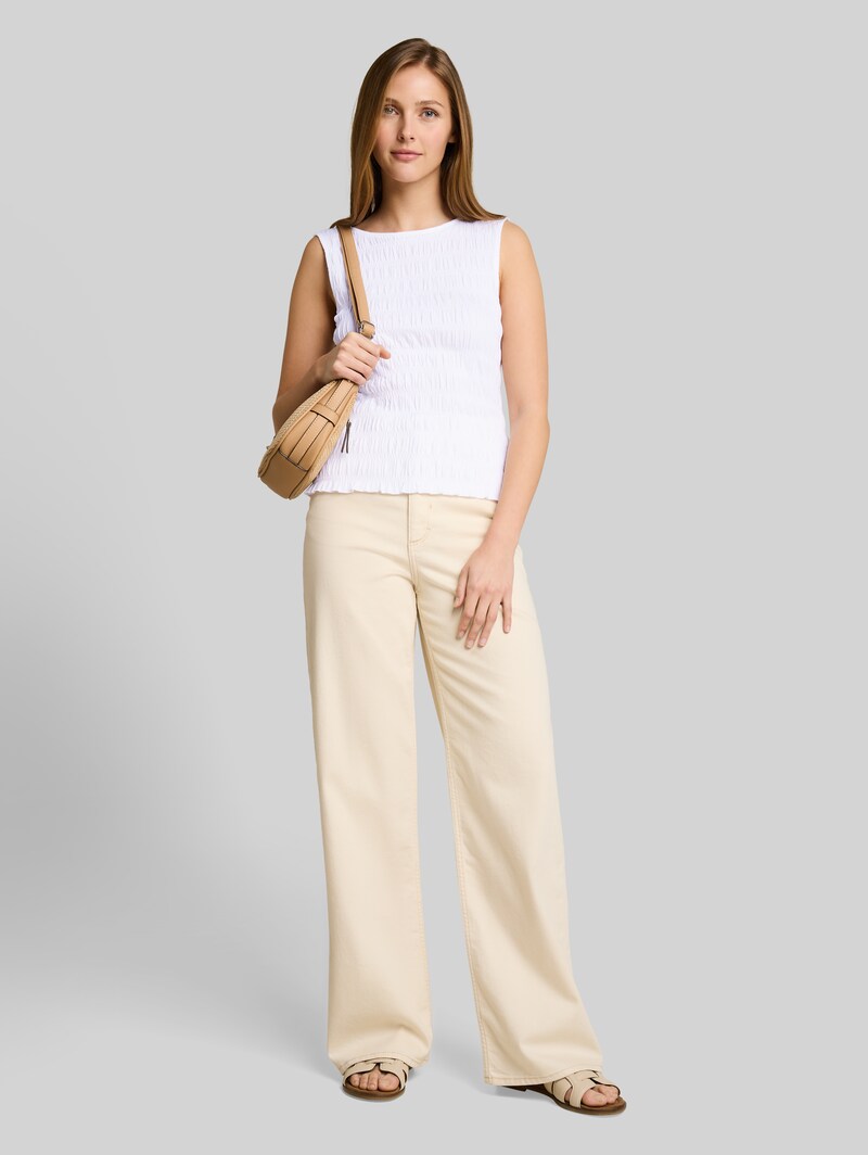 Tom Tailor Smock Top mit Stretch - White