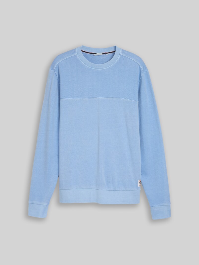 Tom Tailor Sweatshirt im Used-Look - Pale Blue