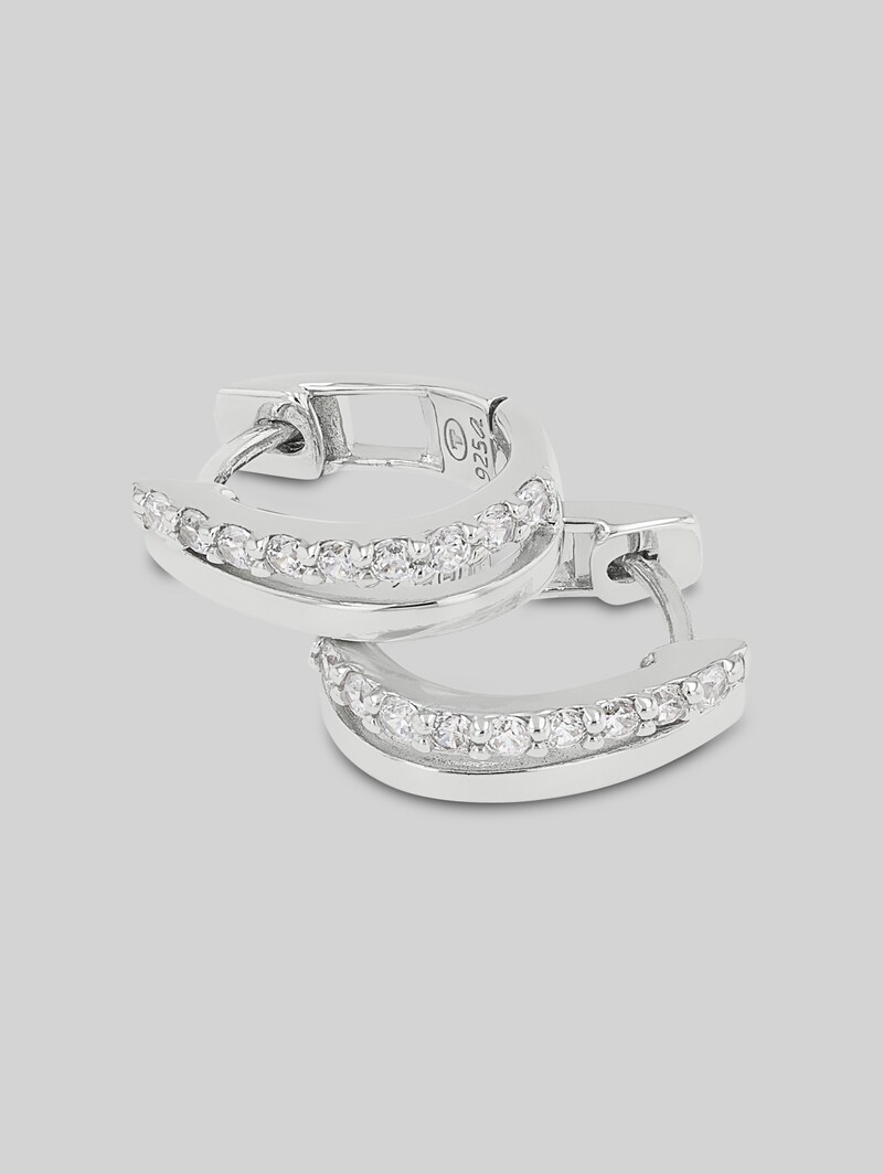 Tom Tailor Creolen Silber 925 - Stein Zirkonia weiß - Silver