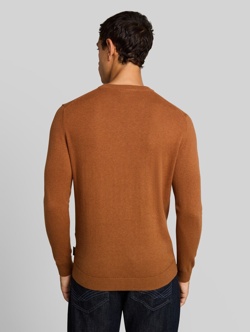 Tom Tailor Strickpullover mit Kaschmir-Anteil - Camel Brown Melange