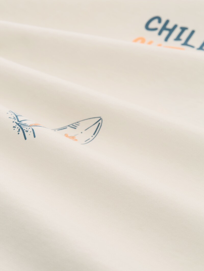 Tom Tailor Relaxed Fit T-Shirt mit Allover-Print - Wool White Fun Summer Print