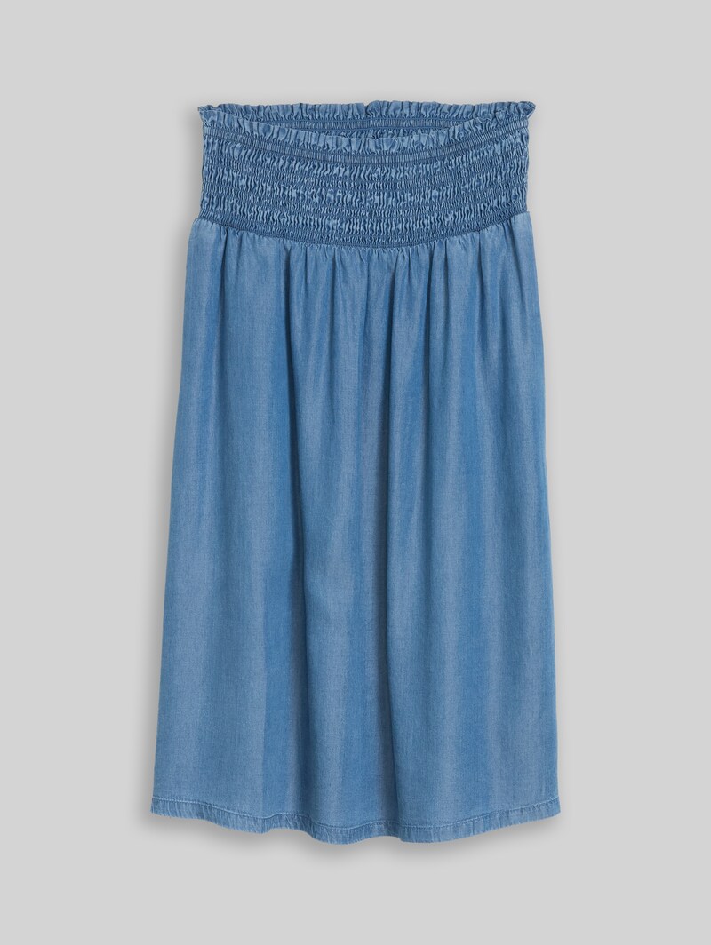 Tom Tailor Jeansrock mit Eingriffstaschen - Clean Light Stone Blue Denim