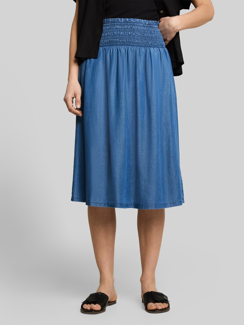 Tom Tailor Jeansrock mit Eingriffstaschen - Clean Light Stone Blue Denim