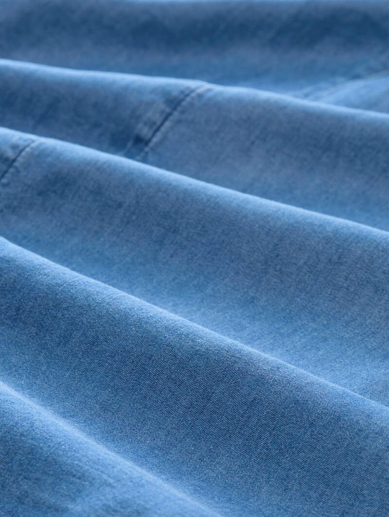 Tom Tailor Jeansrock mit Eingriffstaschen - Clean Light Stone Blue Denim