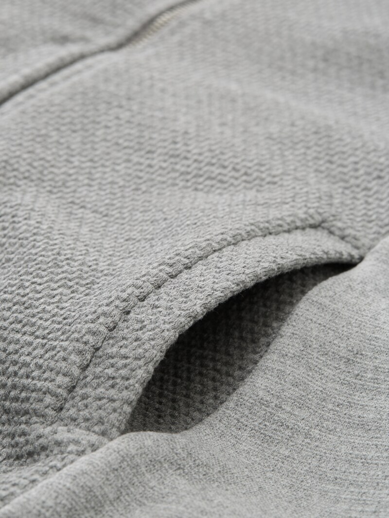 Tom Tailor Sweatjacke mit Stehkragen - Medium Silver Grey Melange